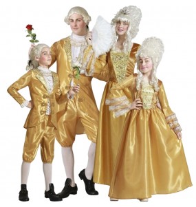 Costumi Cortigiani d'oro per gruppi e famiglie