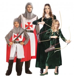 Costumi Guerrieri medievali per gruppi e famiglie