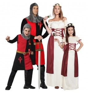 Costumi Soldati e damigelle medievali per gruppi e famiglie