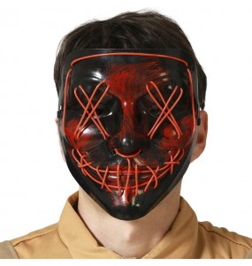 Maschera con luce rossa per completare il costume di paura
