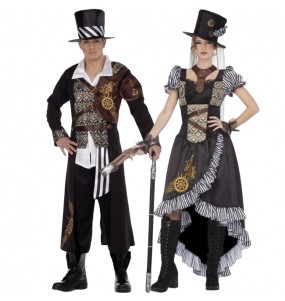 Costumi di coppia Signore e Signora Steampunk