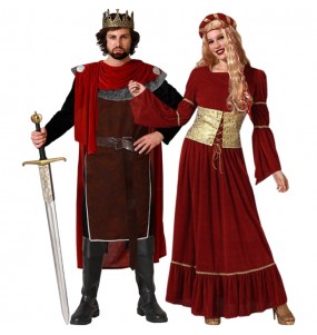 Costumi di coppia Re e dama medievali