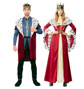 Costumi di coppia Re di corte medievale