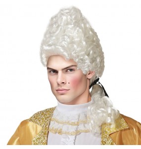 Parrucca bianca veneziana da uomo per completare il costume