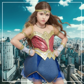 Funidelia | Costume Wonder Woman classico per bambina Supereroi, DC Comics,  Lega della Giustizia - Costume per Bambini e accessori per Feste